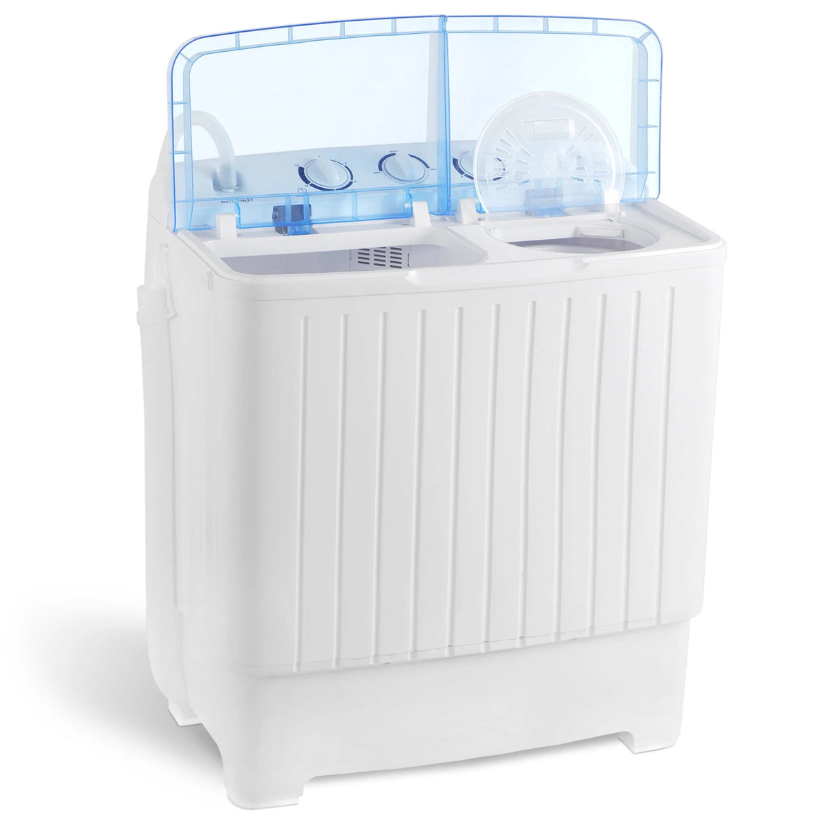 2 in1 Portable Mini Washing Machine Top-Load Twin Tub Washer Spin Dryer, White X86164