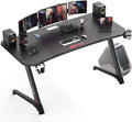 63 Inch Ergonomic Gaming Desk with Mouse Pad and Cup Holder Q925