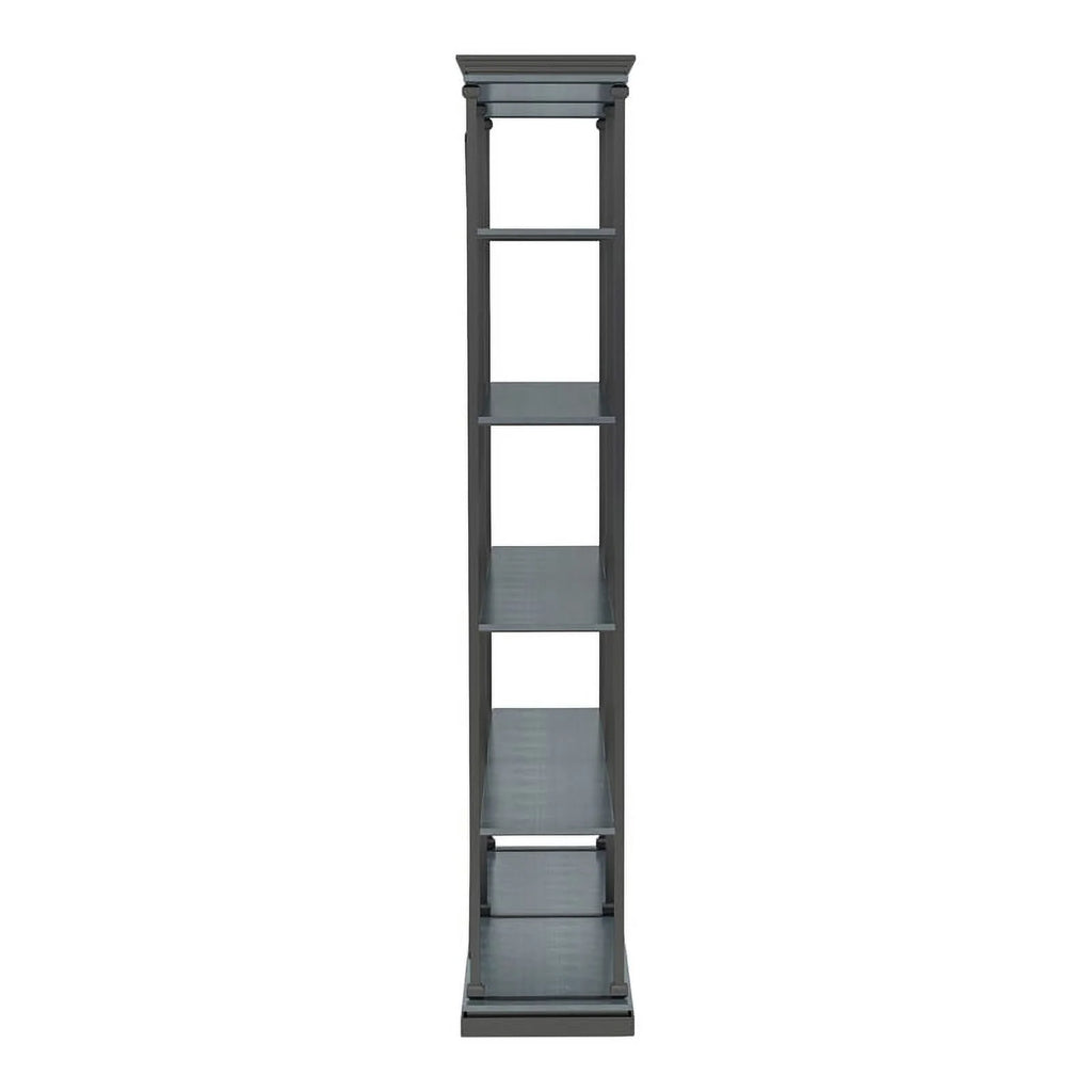 Antique Blue 58-Inch Industrial Metal Bookcase J696913
