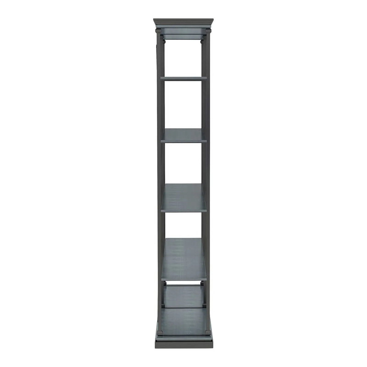 Antique Blue 58-Inch Industrial Metal Bookcase J696913