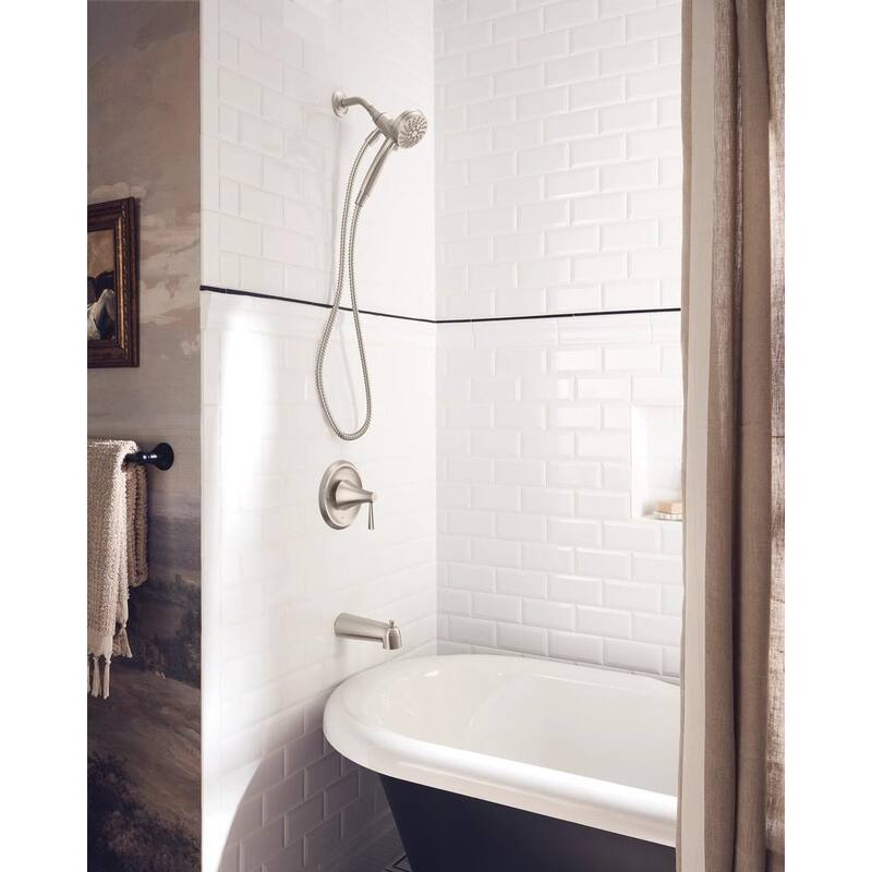 Brushed Nickel Tub and Shower Faucet C39179
