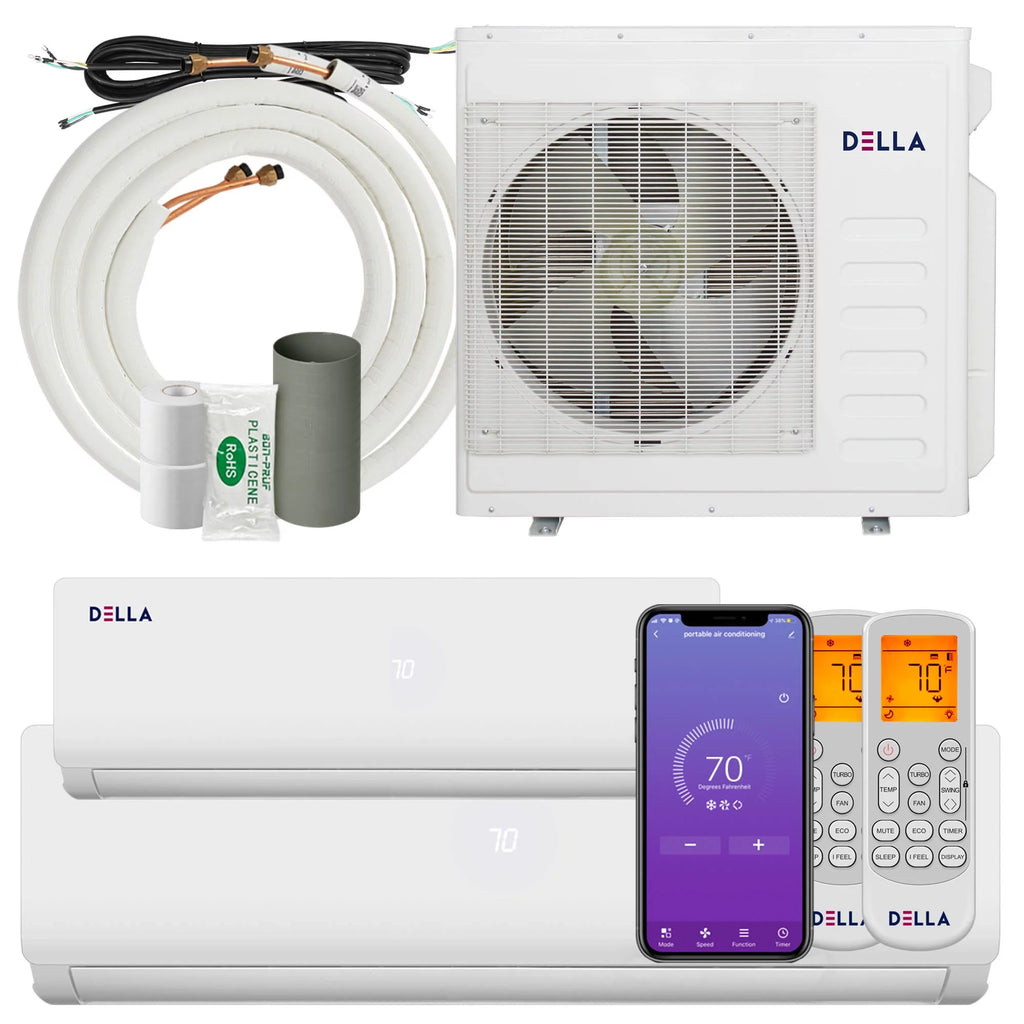 36K BTU 2 Zone 19 SEER Ductless Mini Split Air Conditioner Heat Pump H67199
