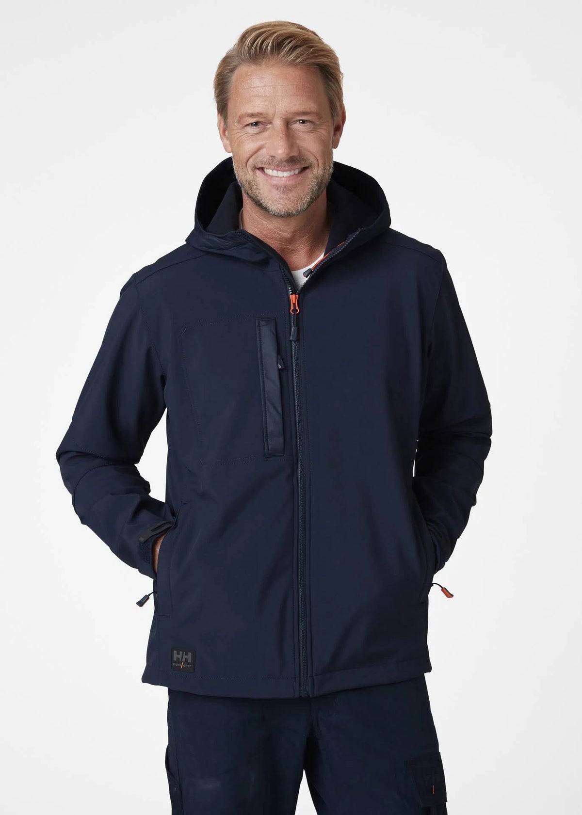 Black Hooded Softshell Jacket R556139