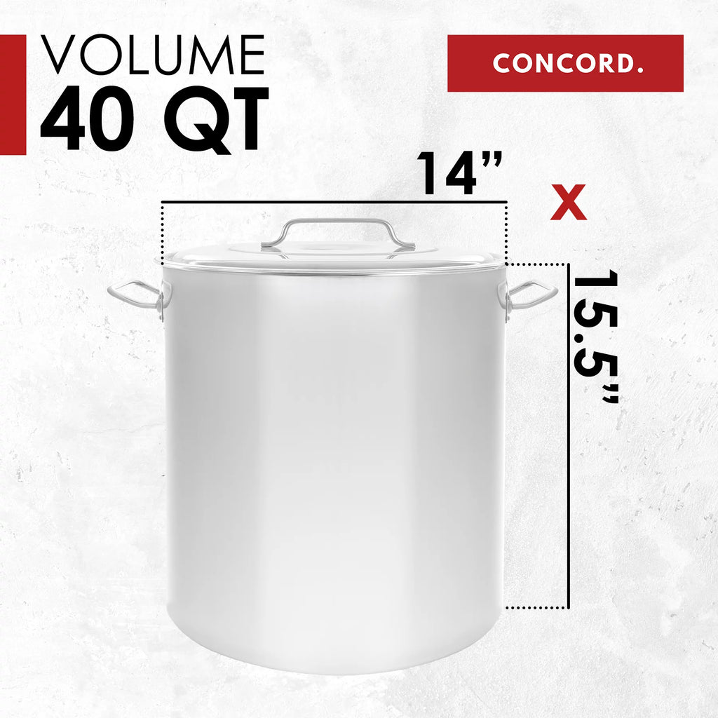 Stainless Steel Stock Pot with Steamer Basket 40 Quart Q153516