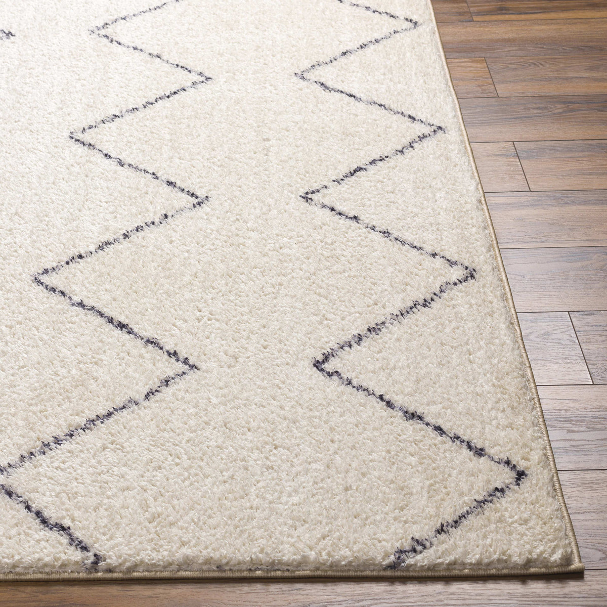 Washable 5x7 Cream Black Area Rug Y229