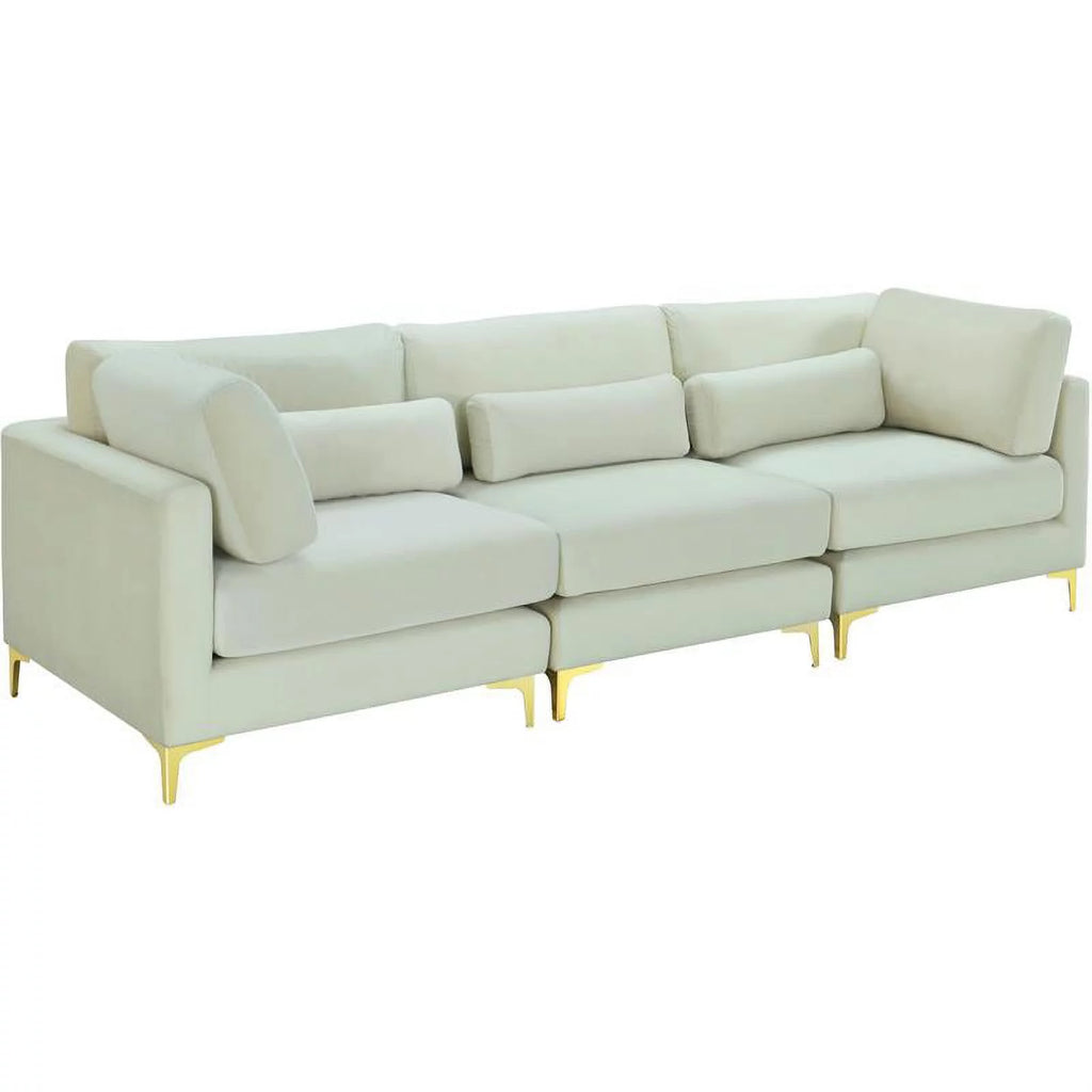 Cream Velvet Modular Sofa X820