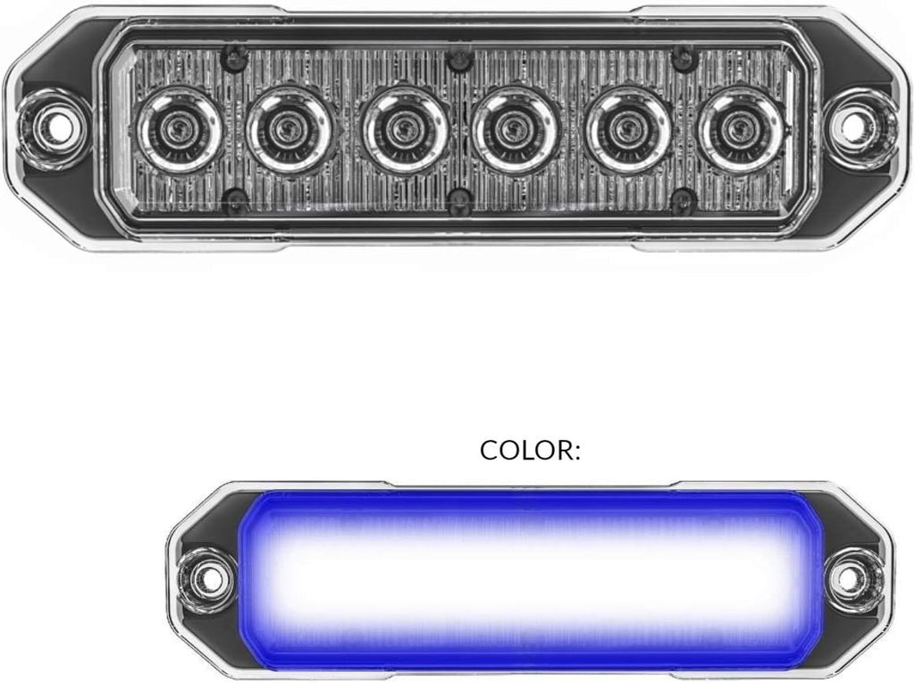 Red/Blue 18W LED Strobe Light, Pack of 2 N5528