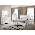 White 5 Piece King Storage Panel Bedroom Set R15655