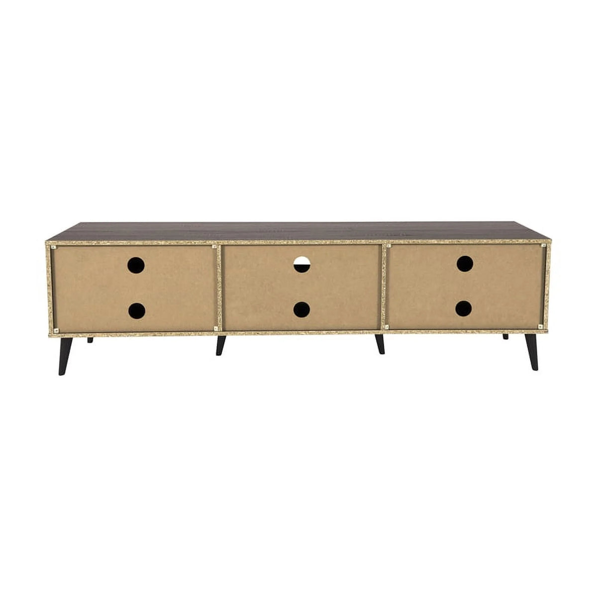 Dark Gray Engineered Wood TV Stand with Closed Storage N441653