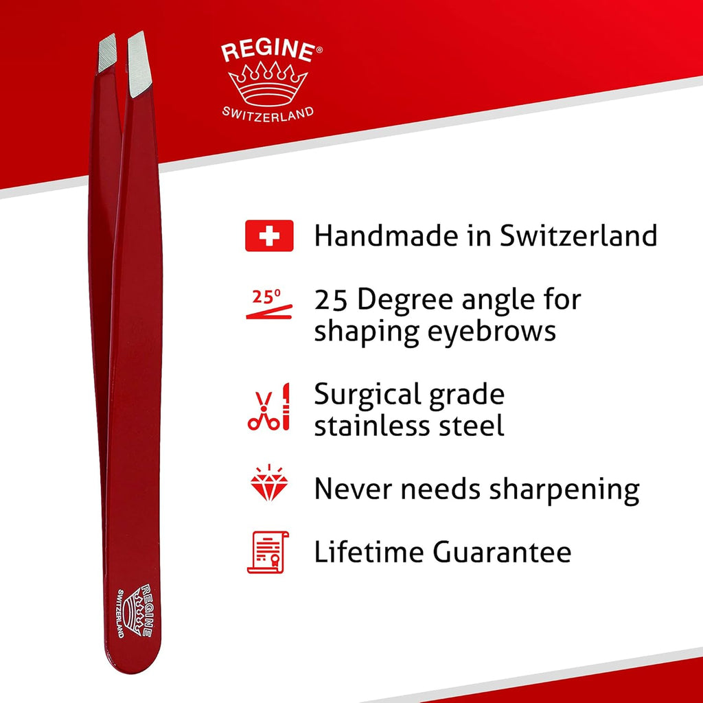Stainless Steel Slant Tweezer, White Pack of 2 U9505