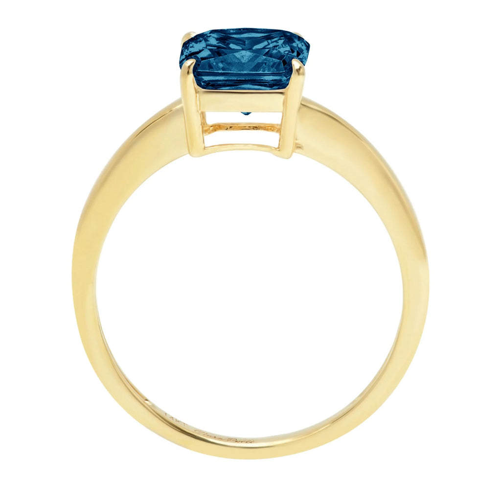 18K Yellow Gold Solitaire Ring U694