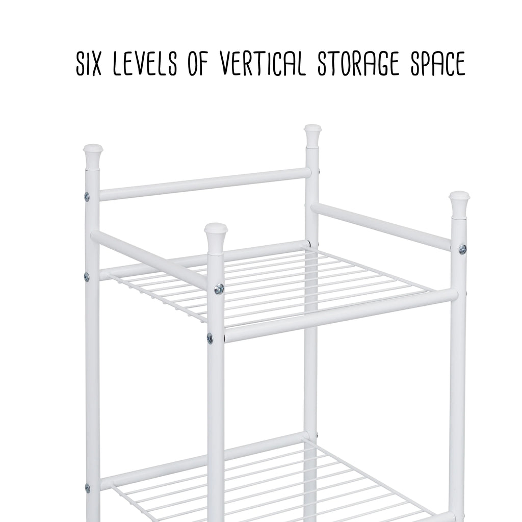 6-Shelf Steel Bathroom Storage Shelves F659