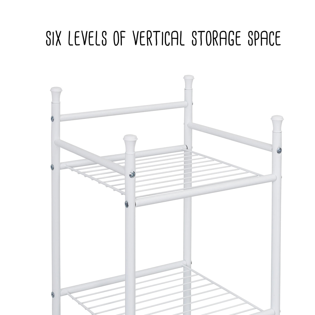 6-Shelf Steel Bathroom Storage Shelves F659