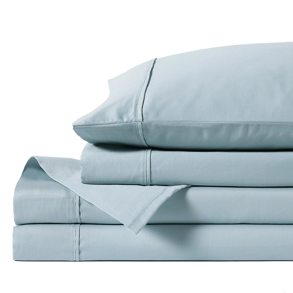 Cotton Sheet Set Queen Blue/Gray V62330