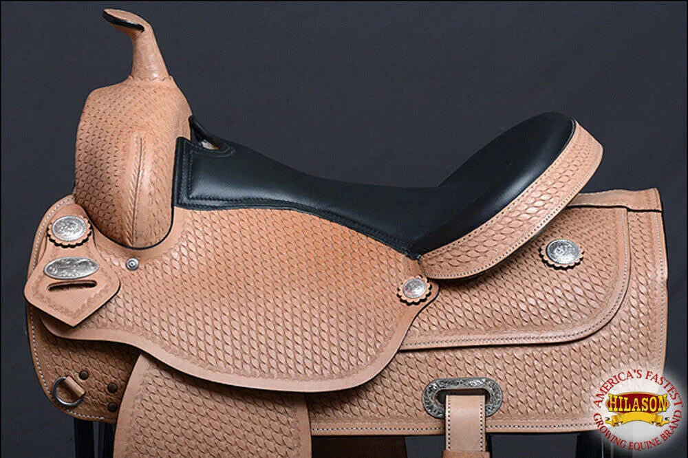 Western American Leather Draft Horse Saddle D24533