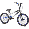 20 In. Boy's BMX Bike, Black with Blue and White Accents B33632