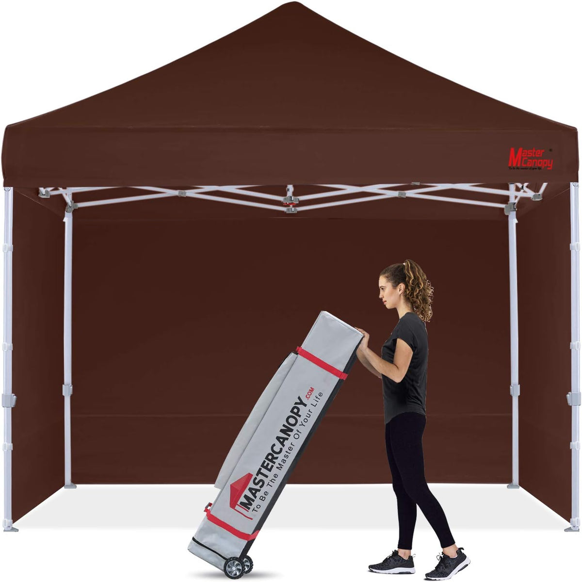 Pop-up Canopy Tent 10x10 Heavy Duty Instant Canopy with Sidewalls Pure White X685528
