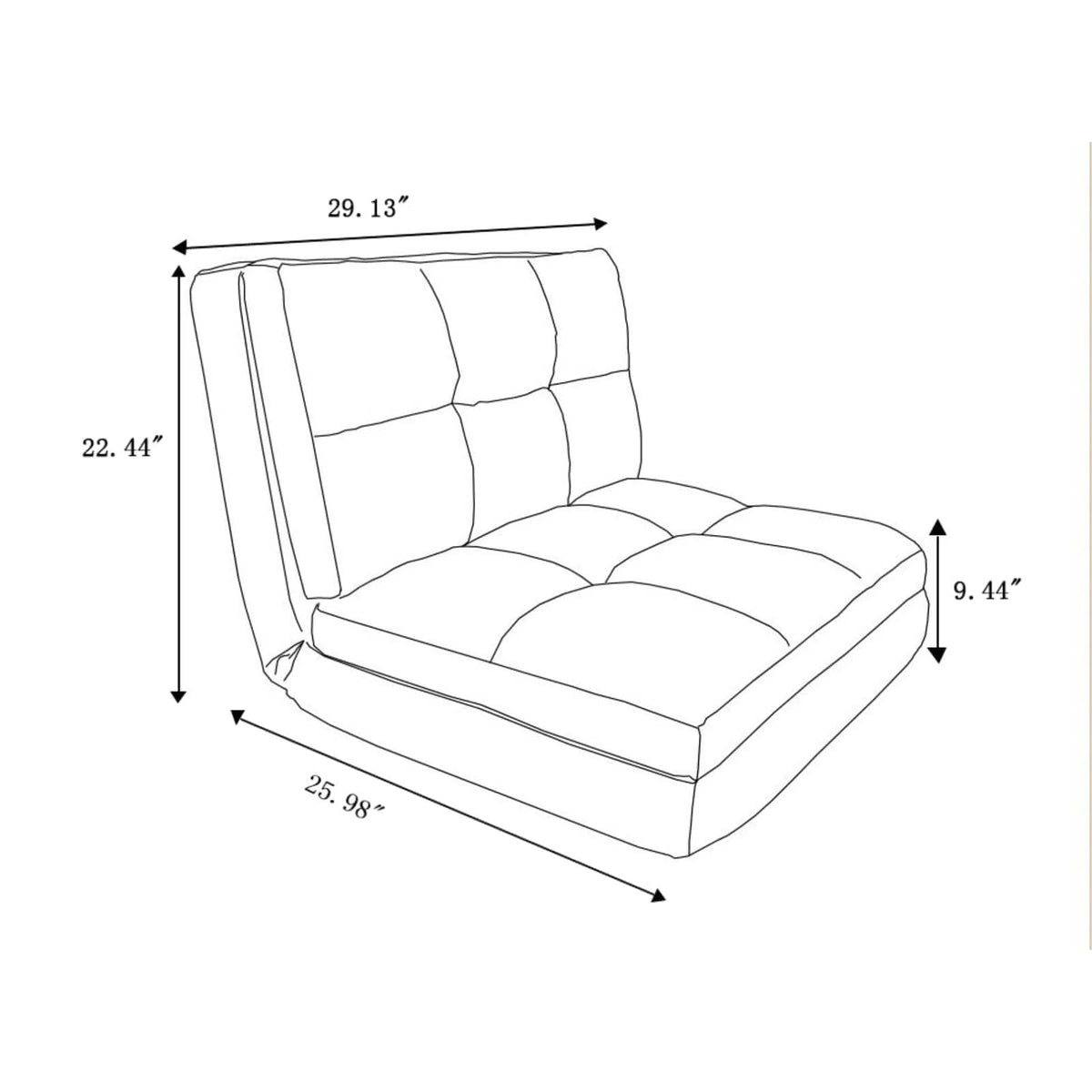 Loungie Microsuede Flip Convertible Chair Q90126