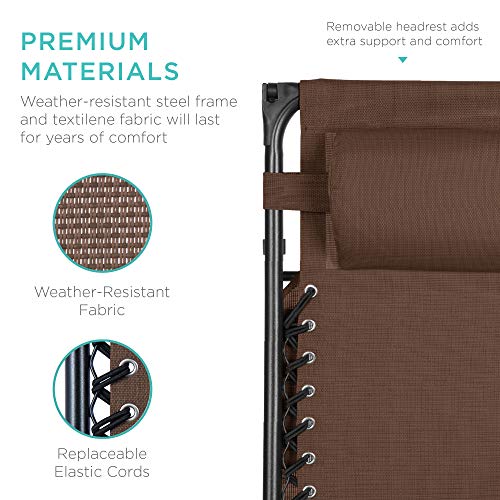 Beige Textilene Mesh Zero Gravity Recliner Chair Q528360