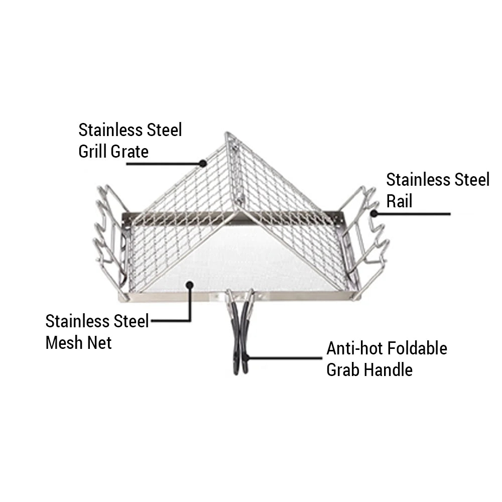 Stainless Steel Camp Stove Toaster T764427