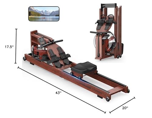 Foldable Water Rowing Machine 400LBS Weight Capacity with Monitor E48118