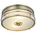 2-Light Flush Mount Burnished Brass N465004