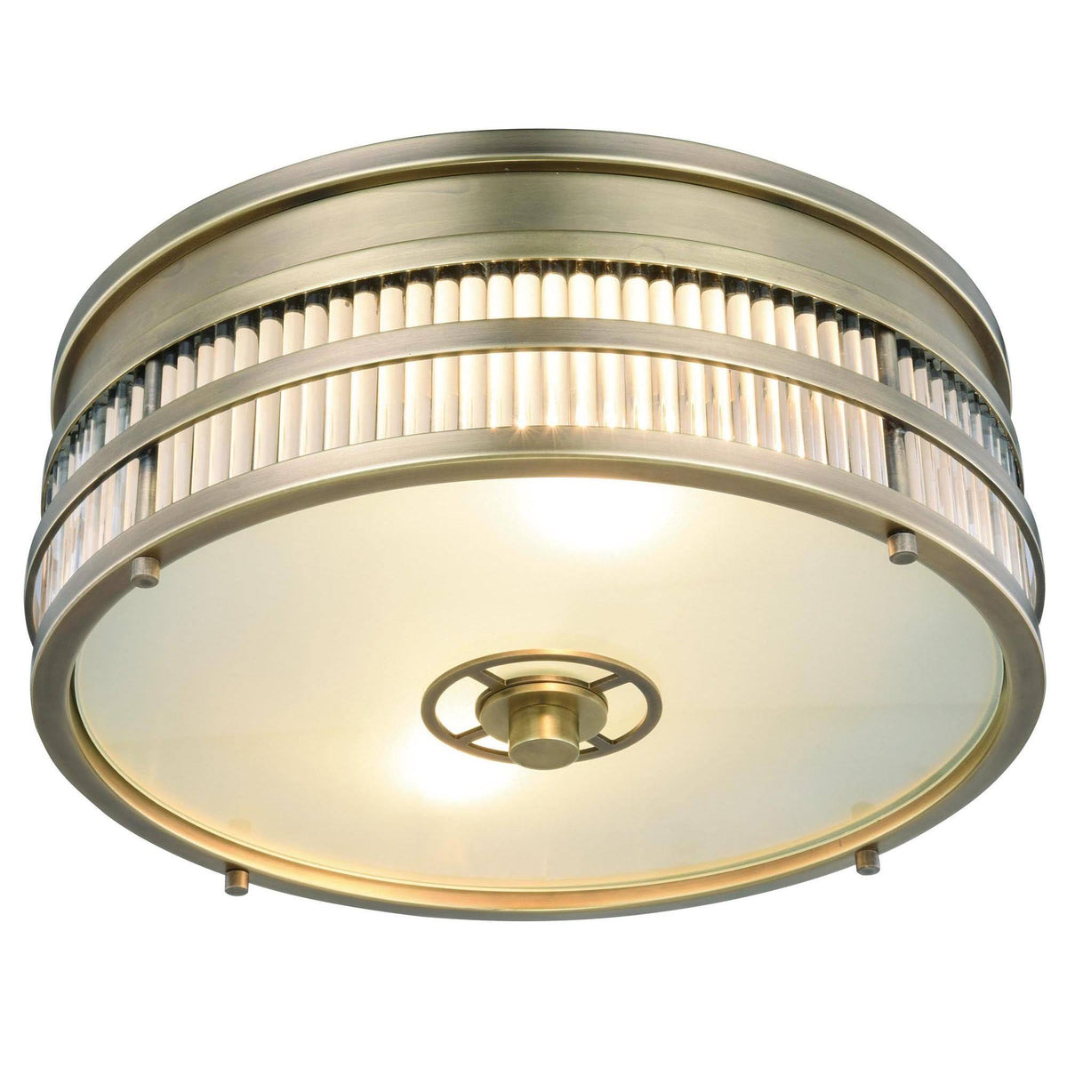 2-Light Flush Mount Burnished Brass N465004