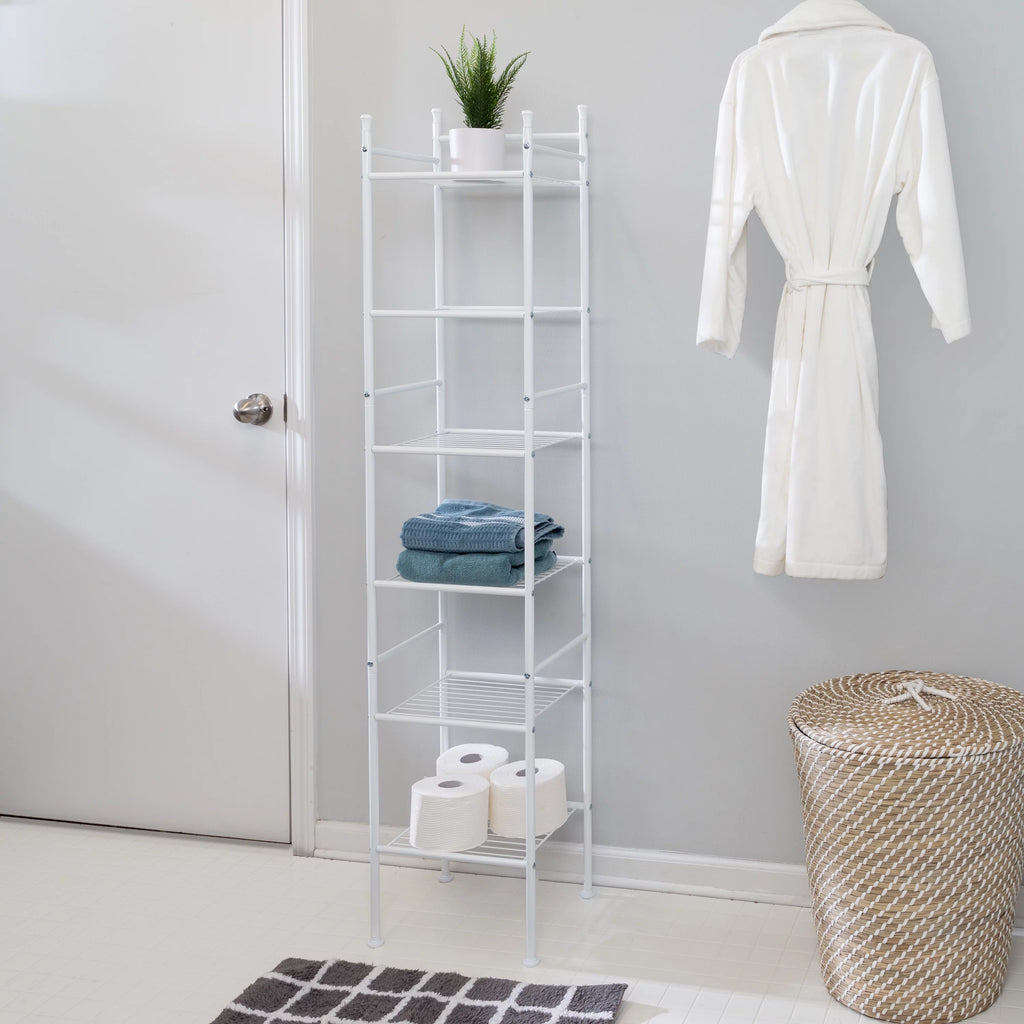 6-Shelf Steel Bathroom Storage Shelves F659