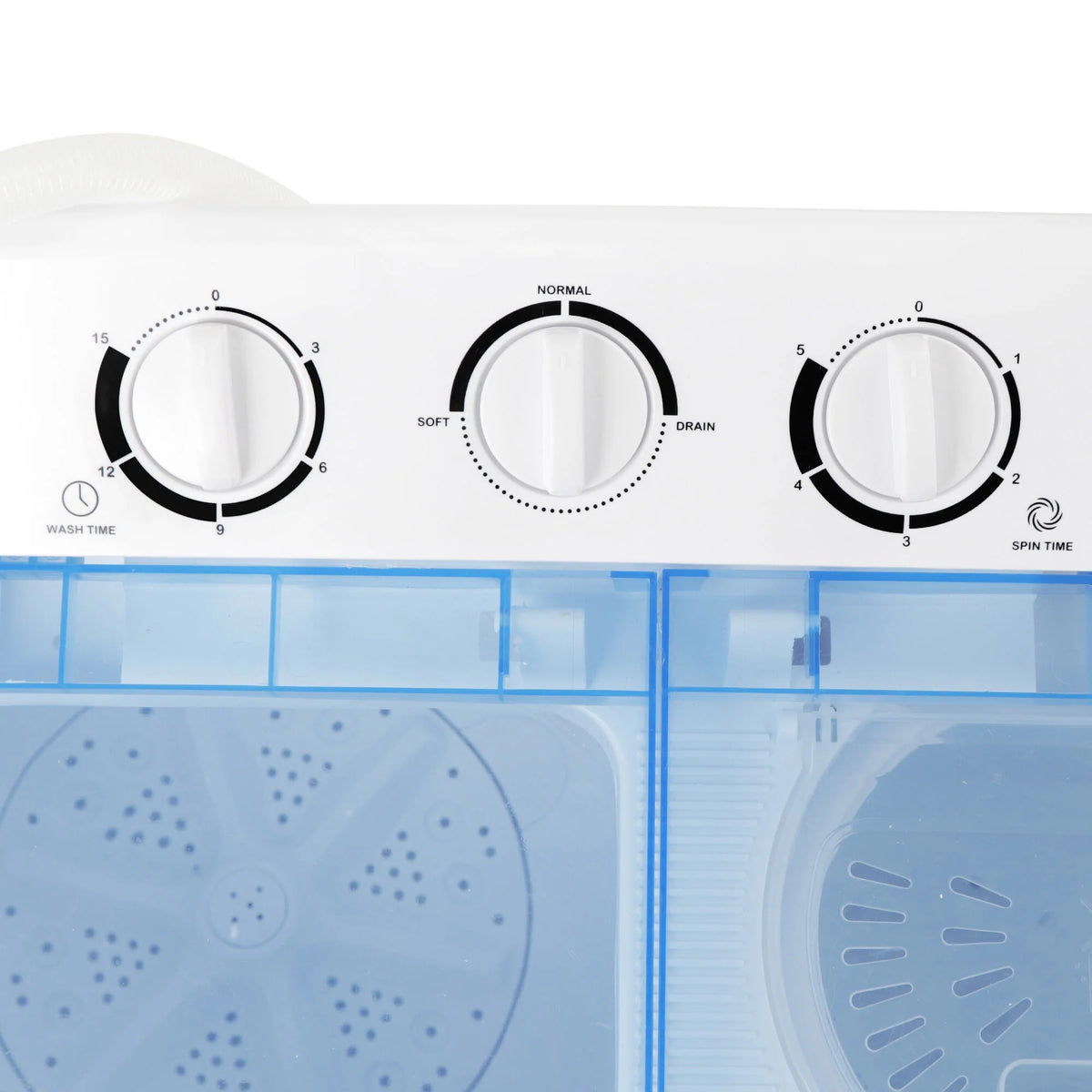 2 in1 Portable Mini Washing Machine Top-Load Twin Tub Washer Spin Dryer, White X86164