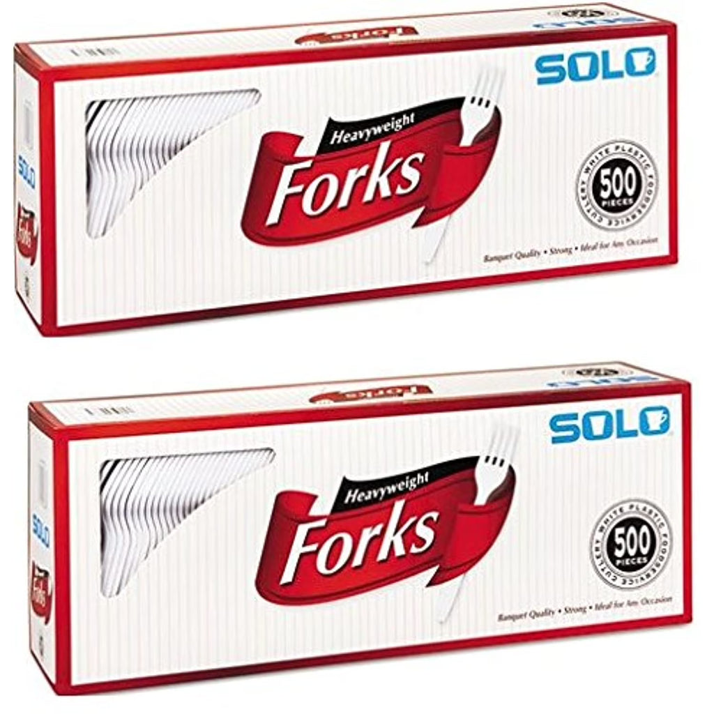 White Plastic Forks, 500 Count (2 Pack) O6833