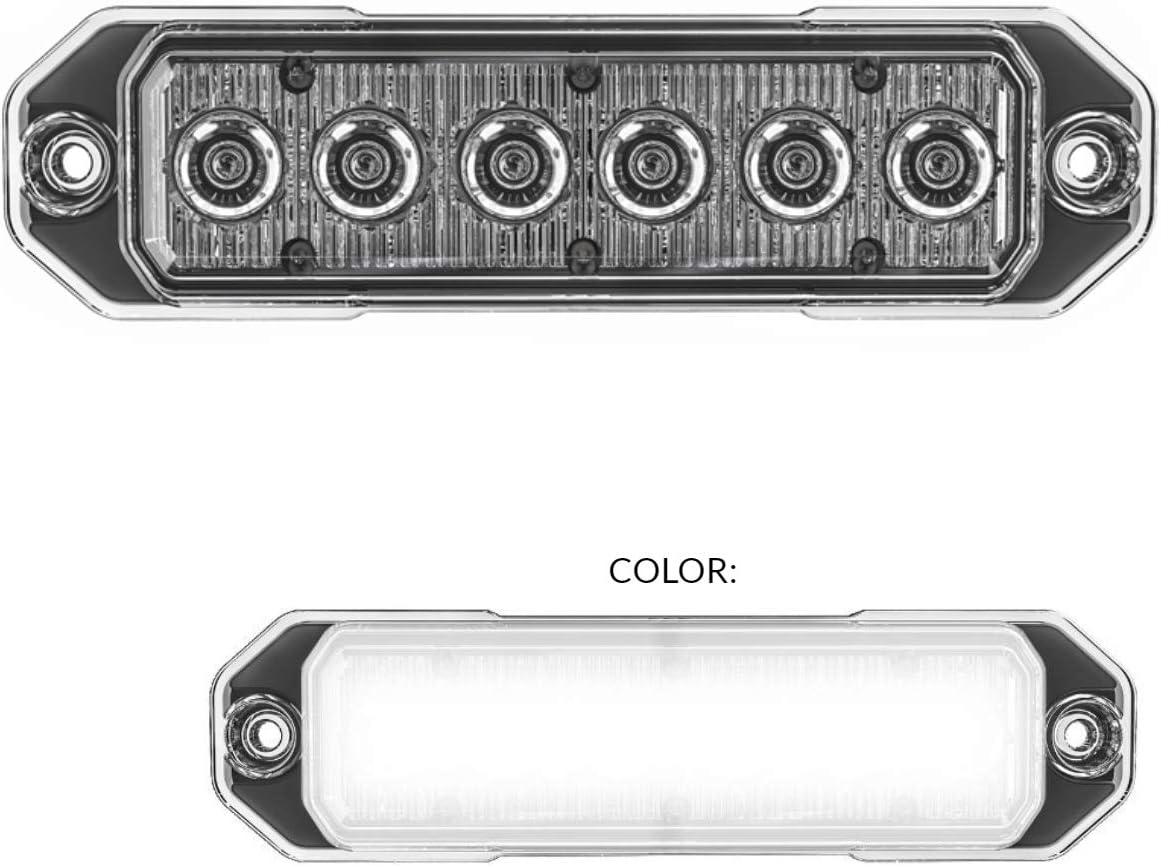 Red/Blue 18W LED Strobe Light, Pack of 2 N5528