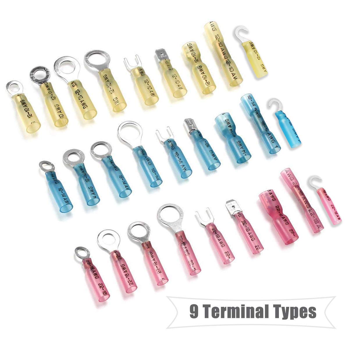 810PCS Heat Shrink Connectors Kit D867