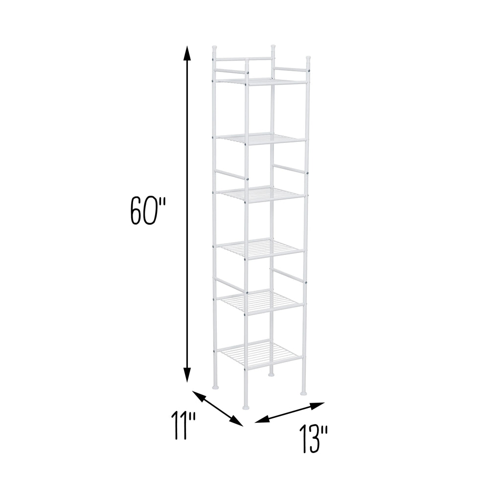 6-Shelf Steel Bathroom Storage Shelves F659