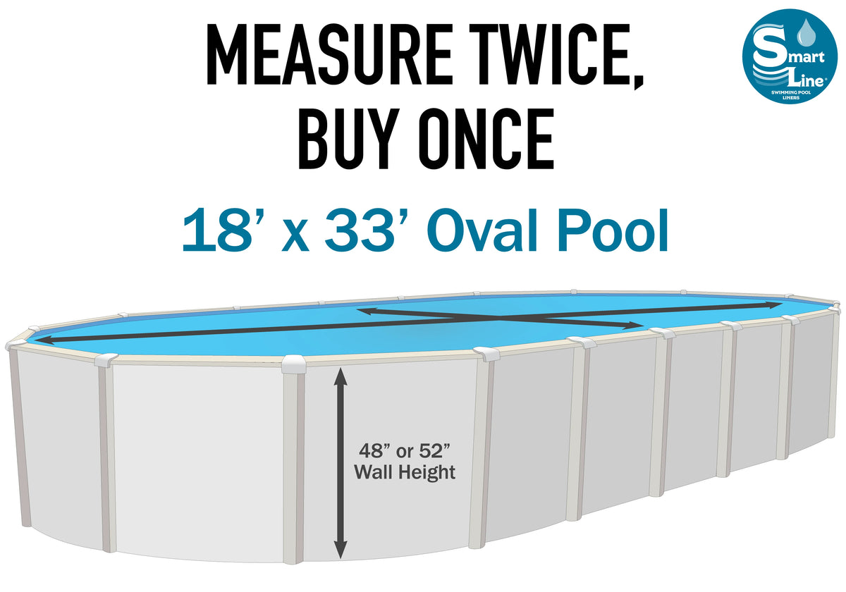 18' x 33' Oval Overlap Pool Liner H1932
