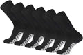 Cotton Full Cushioned Crew Socks 10-13 Black 6 Pairs Q80939