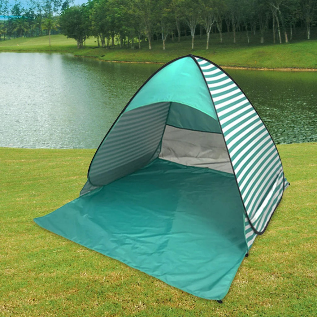 Green Stripes Automatic Beach Tent U735