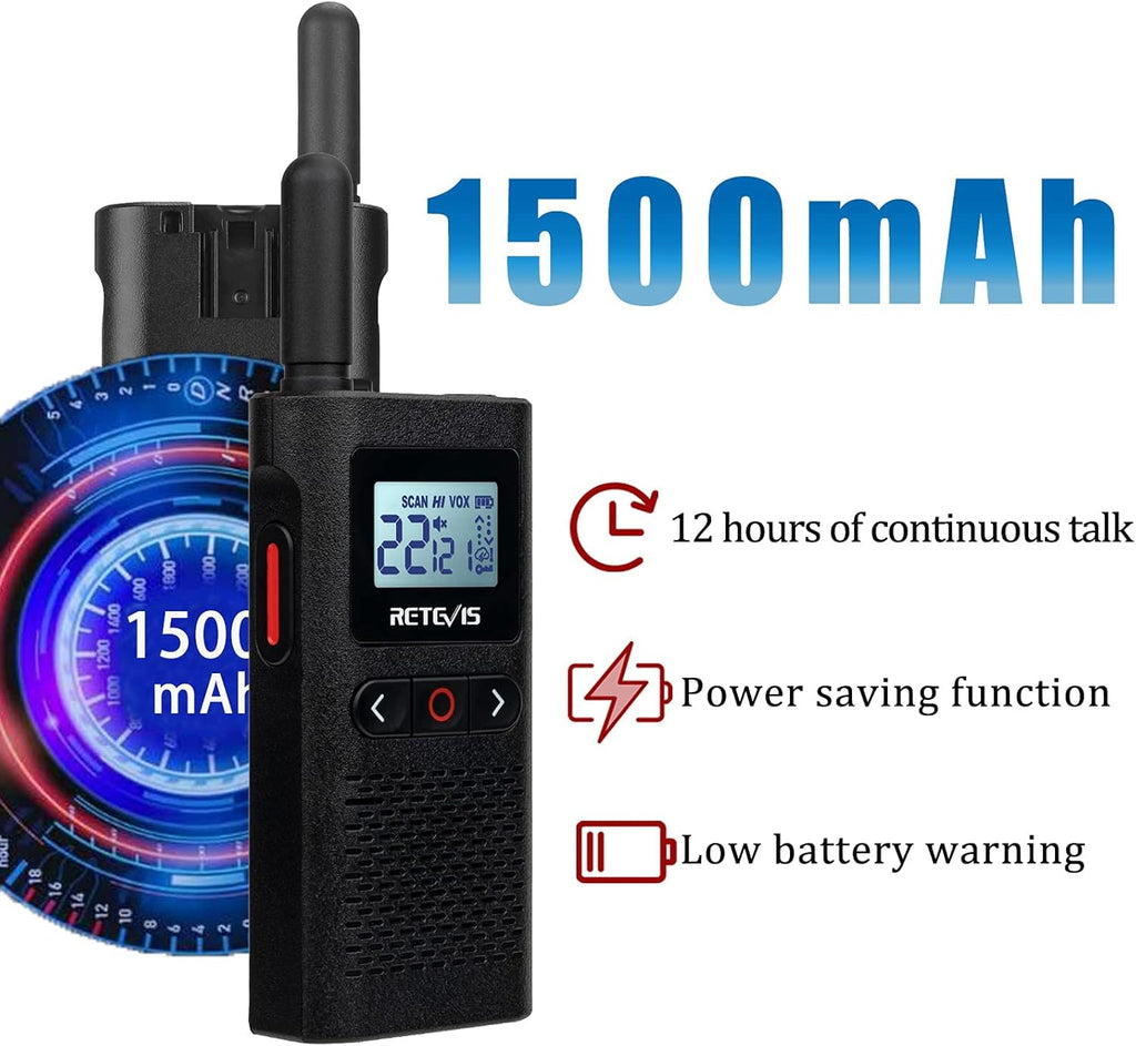 4 Pack Rechargeable Two Way Radio with Screen O7310