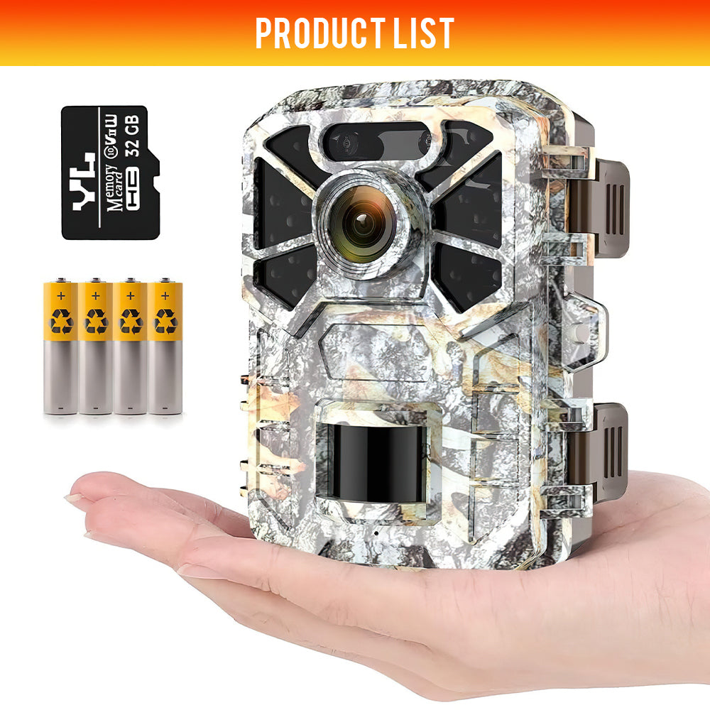 30MP 2K Infrared Night Vision Waterproof Trail Camera with 120° Wide Angle Lens M7029