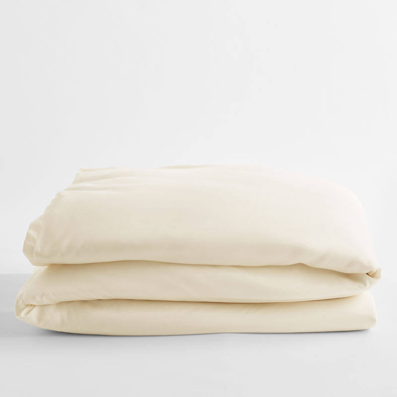 Tencel Lyocell Sateen Duvet Cover Beige Twin I8264