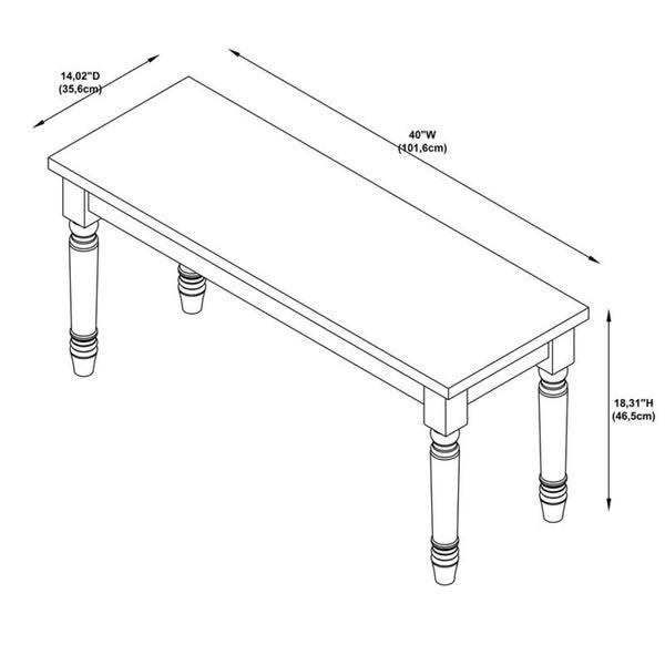 Brown Wood Bench G51353