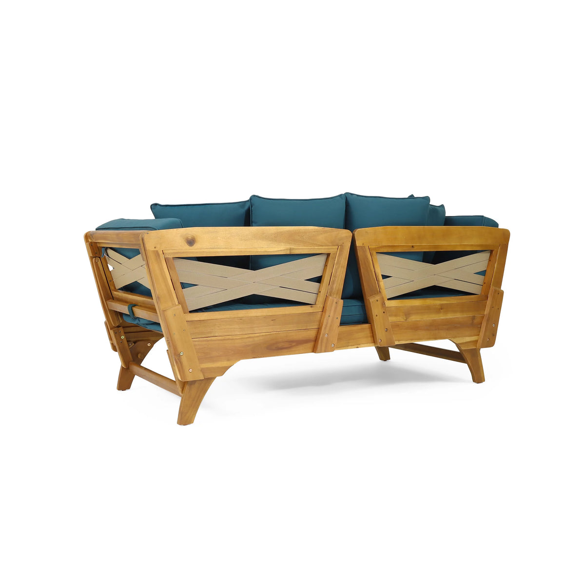 Acacia Wood Outdoor Expandable Daybed with Cushions G965