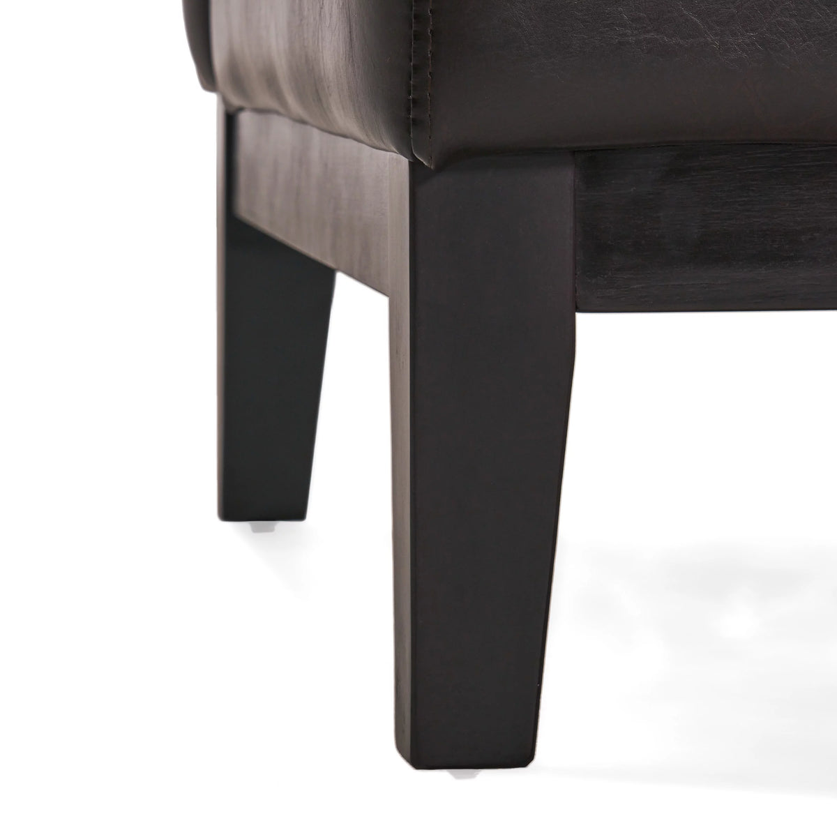 Brown Bonded Leather Slipper Chair Y85971