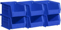 Plastic Storage Bin Hanging Stacking Containers, Black, 24-Pack Pack of 2 G319581