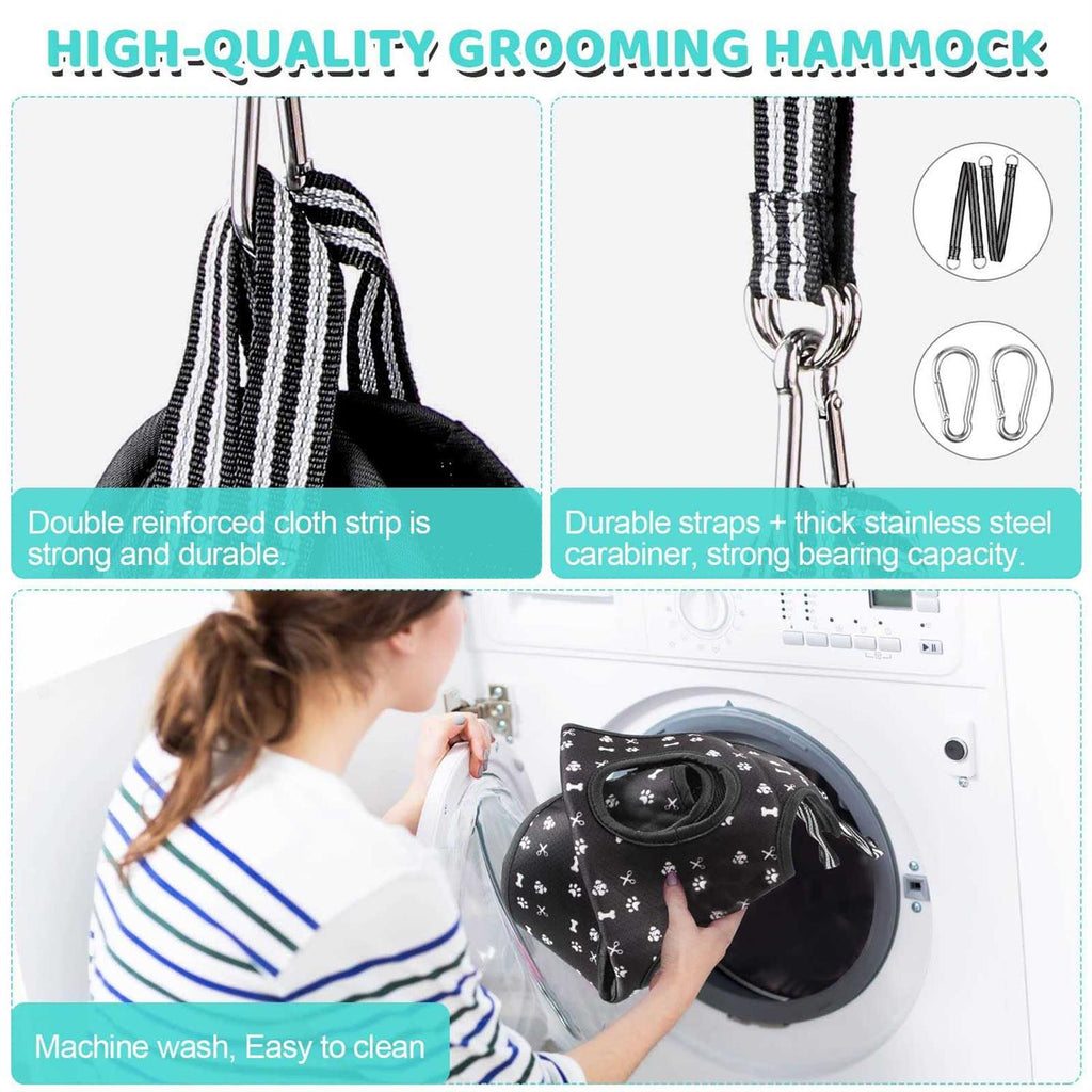 Pet Grooming Hammock Harness with Nail Clippers Trimmer Nail File O12882