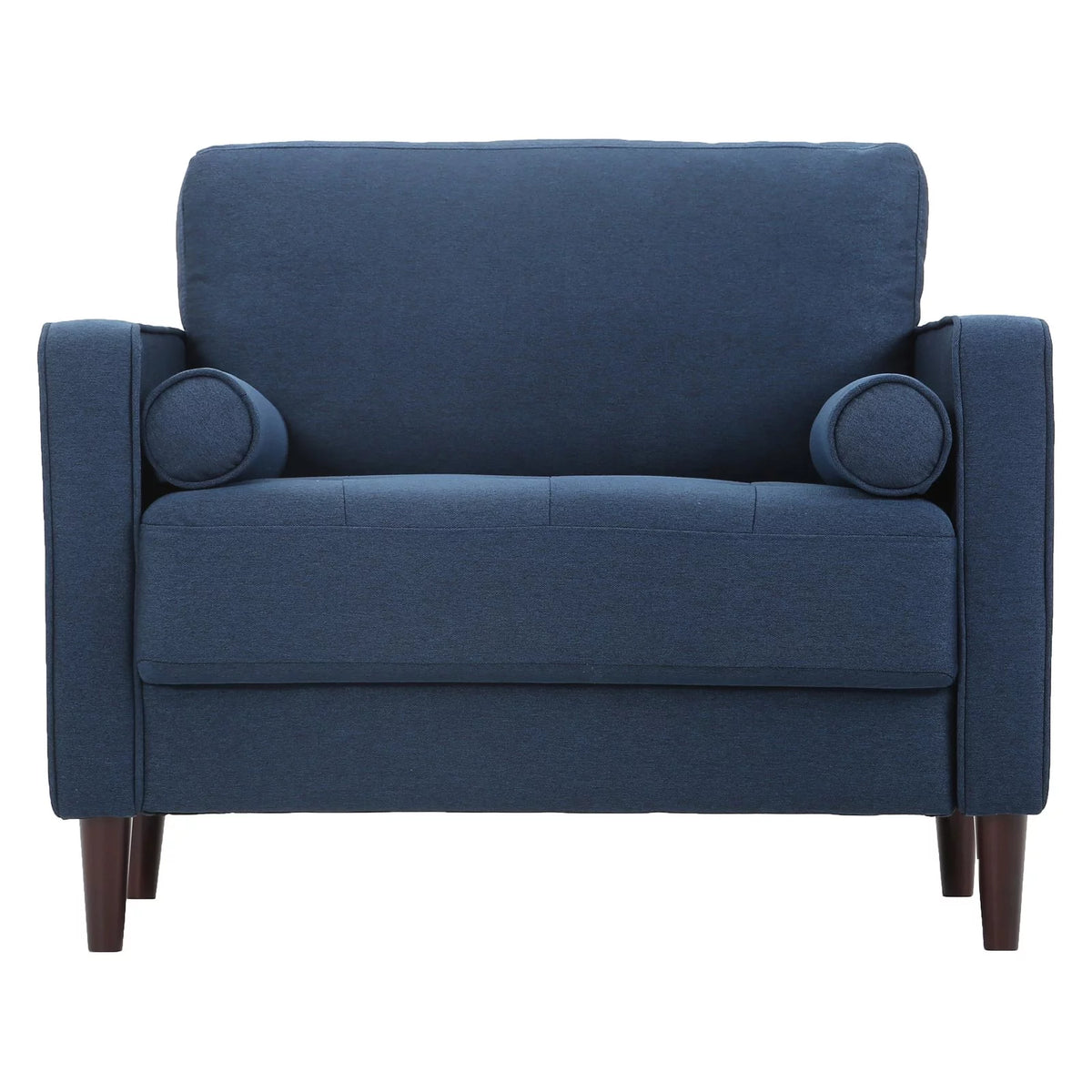 King Chair in Navy Blue Fabric Upholstery O94445