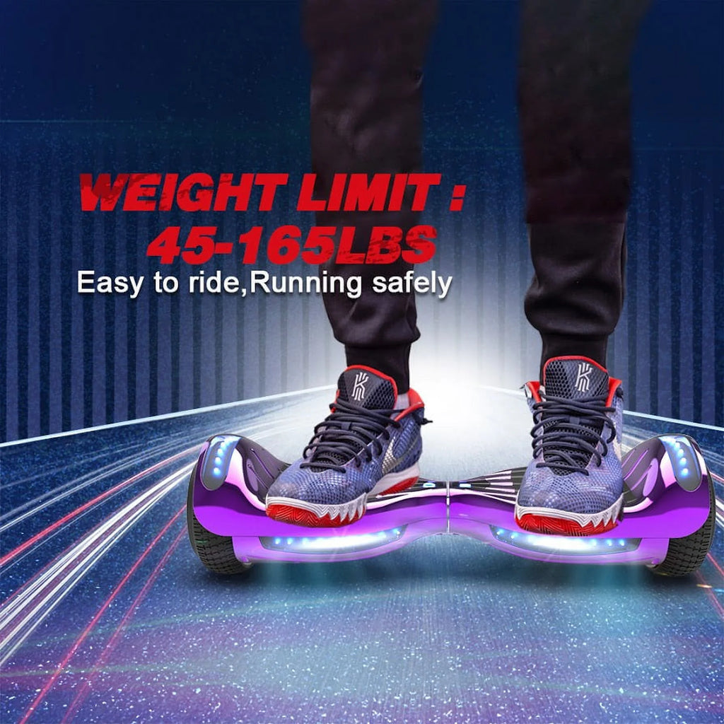 Chrome Purple Self Balancing Hoverboard with LED Light S930