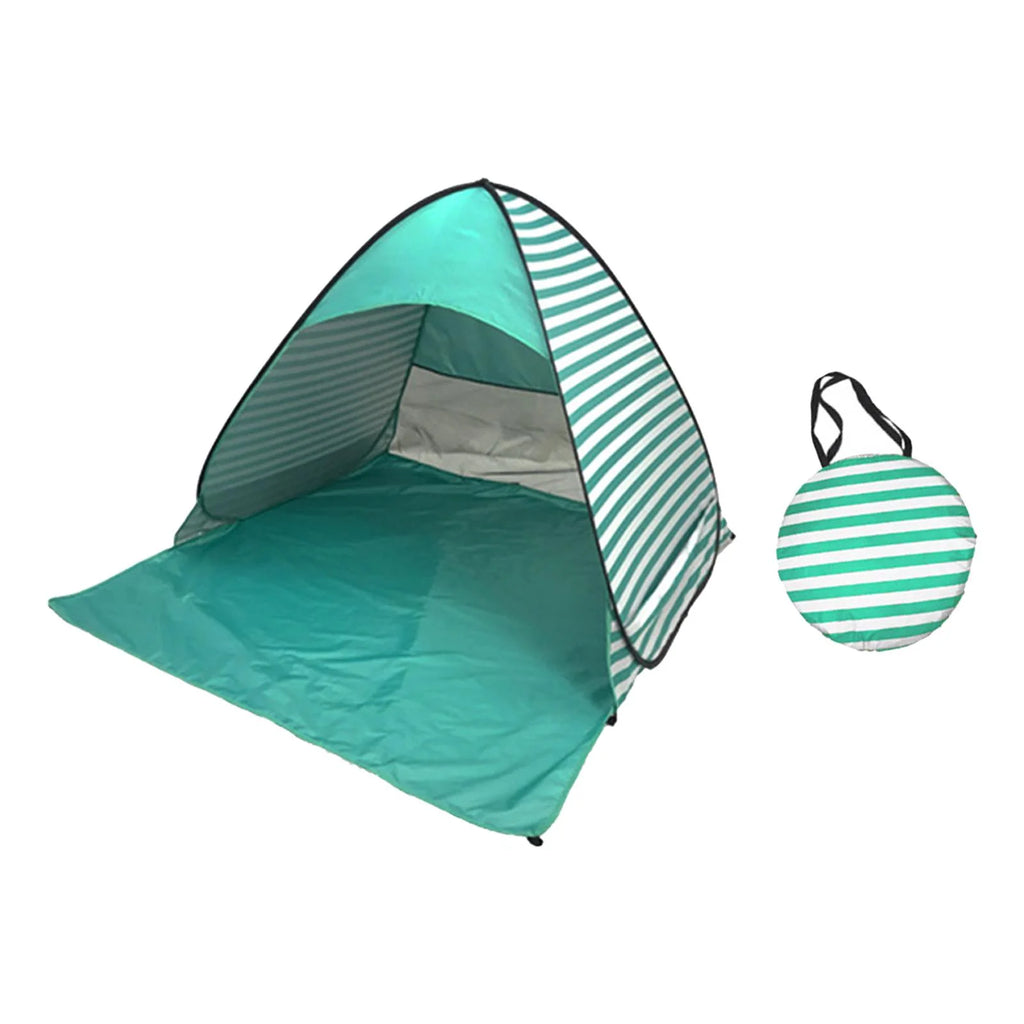 Green Stripes Automatic Beach Tent U735