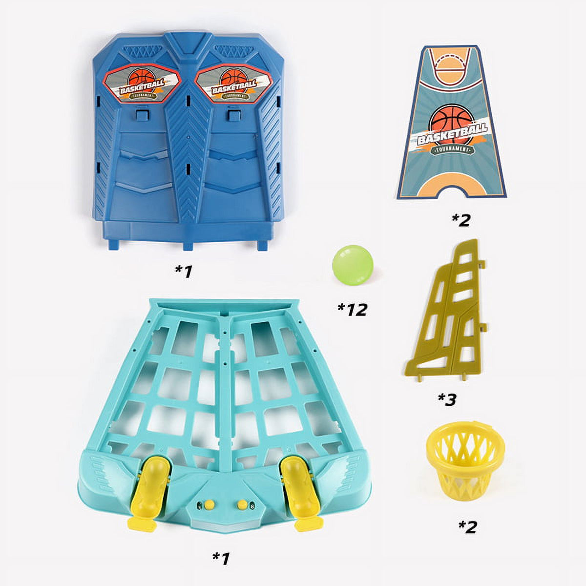 Mini Basketball Shooting Game Pinball Toy (Blue) F1199